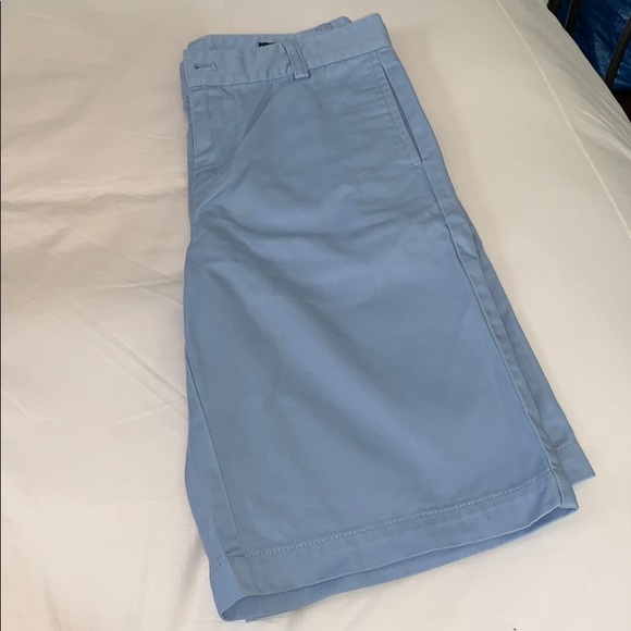 BOYS LIGHT BLUE KHAKI SHORTS - Picture 1 of 2